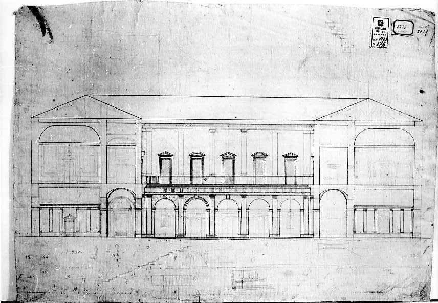 Palazzo Reale di Napoli (disegno) di Vanvitelli Luigi (terzo quarto sec. XVIII)