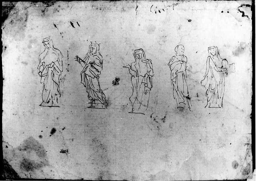 studio di statue (disegno) di Van Wittel Gaspar (sec. XVII)