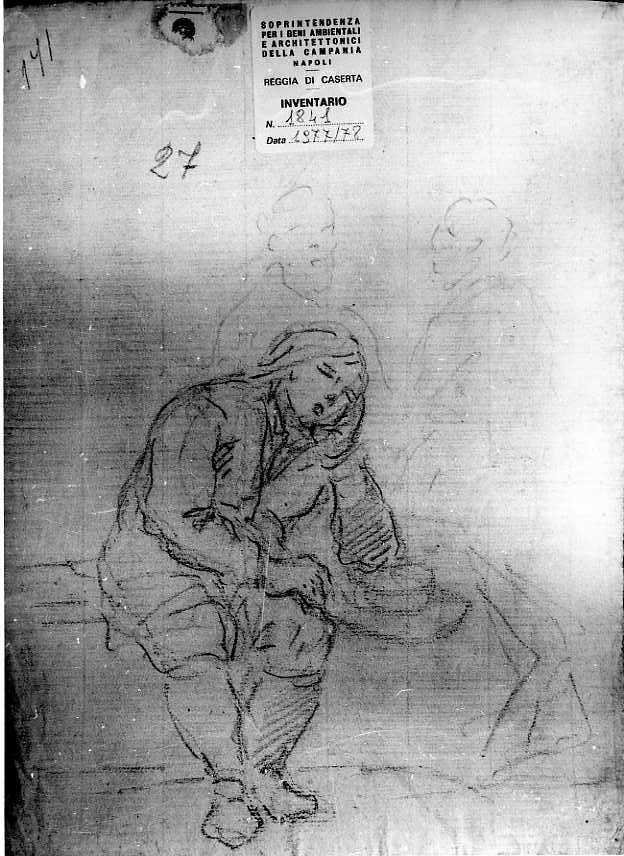 studio di popolano (disegno) di Van Wittel Gaspar (ultimo quarto sec. XVII)