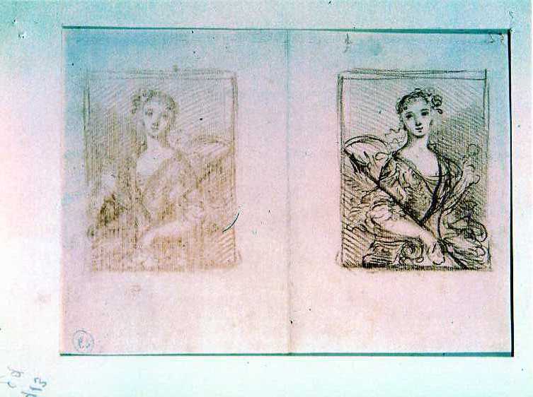 ritratto di donna (disegno) di Vanvitelli Luigi (prima metà sec. XVIII)