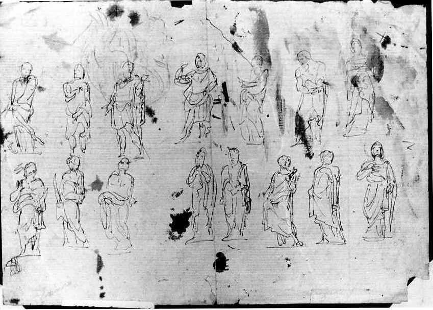 studio di statue (disegno) di Van Wittel Gaspar (sec. XVII)