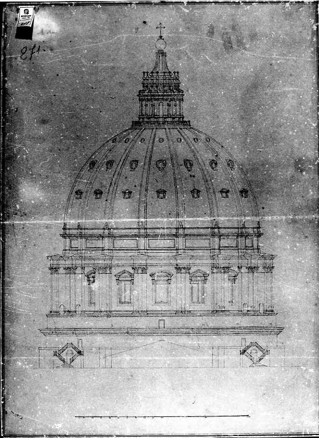 cupola di San Pietro (disegno) di Vanvitelli Luigi (sec. XVIII)