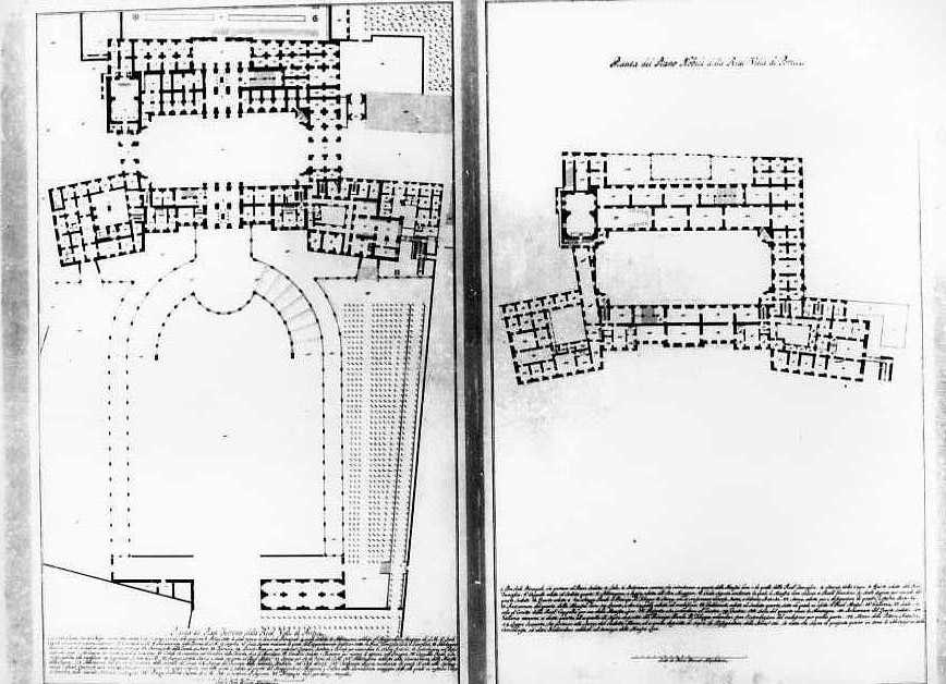 La Villa Reale di Portici (disegno) di Canevari Antonio (attribuito) (sec. XVIII)