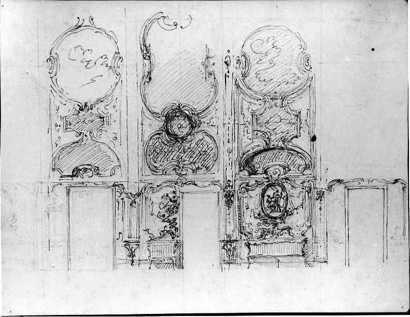 decorazione di ambiente (disegno) di Vanvitelli Luigi (metà sec. XVIII)