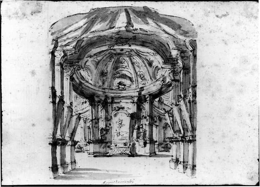 scena del "Tito Manlio" (disegno) di Vanvitelli Luigi (prima metà sec. XVIII)