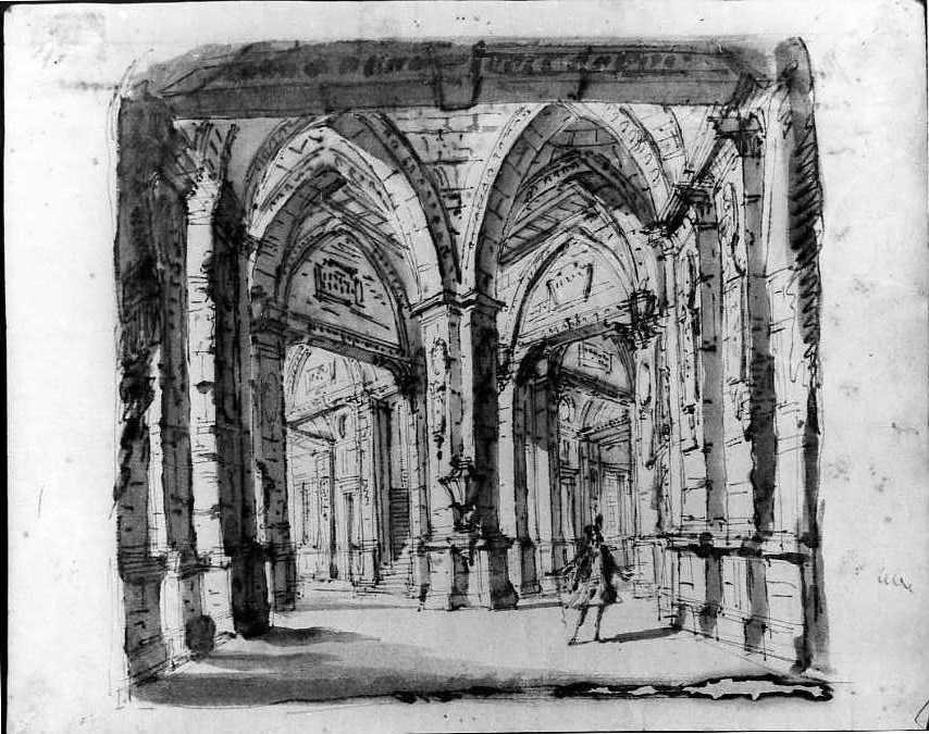 scenografia (disegno) di Vanvitelli Luigi (secondo quarto sec. XVIII)