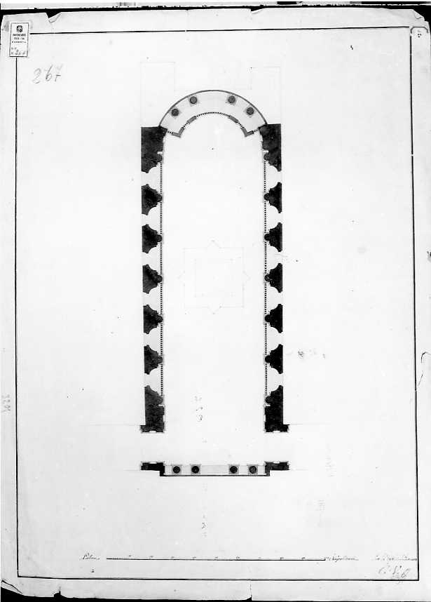 Pianta di cappella (disegno) di Vanvitelli Carlo (terzo quarto sec. XVIII)