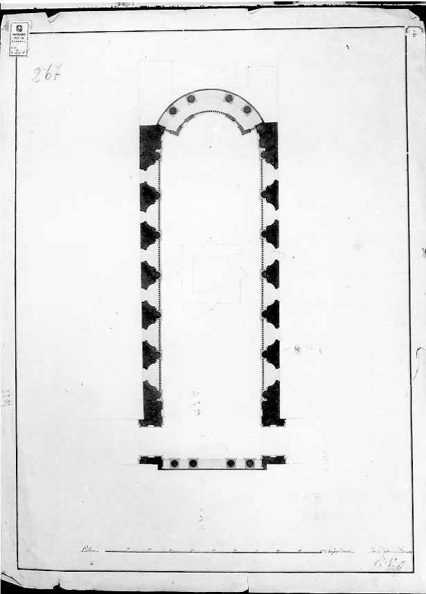 Pianta di cappella (disegno) di Vanvitelli Carlo (terzo quarto sec. XVIII)