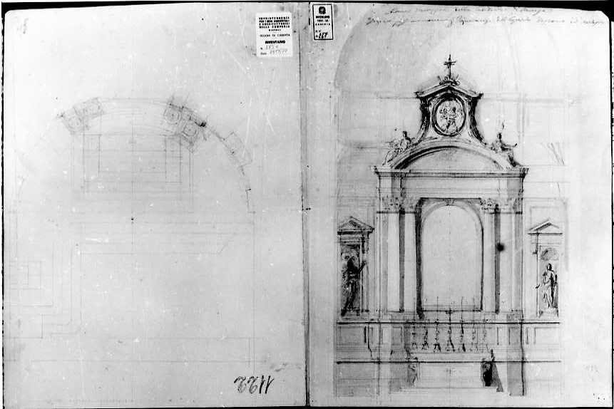 Duomo di Aversa (disegno) di Vanvitelli Luigi (terzo quarto sec. XVIII)