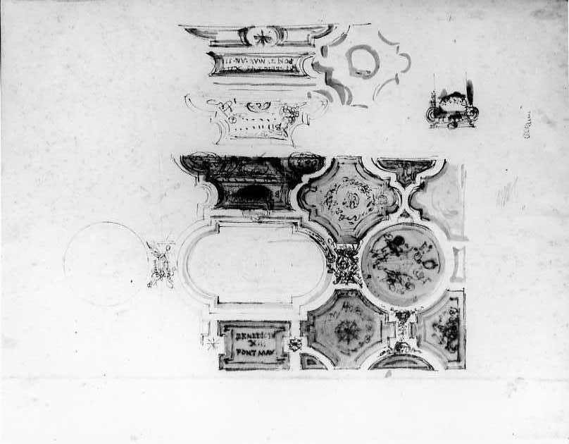 soffitto (disegno) di Vanvitelli Luigi (secondo quarto sec. XVIII)