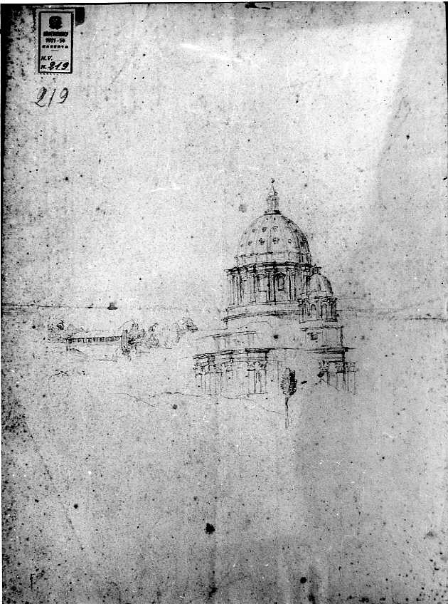 Cupola di San Pietro (disegno) di Vanvitelli Luigi (prima metà sec. XVIII)