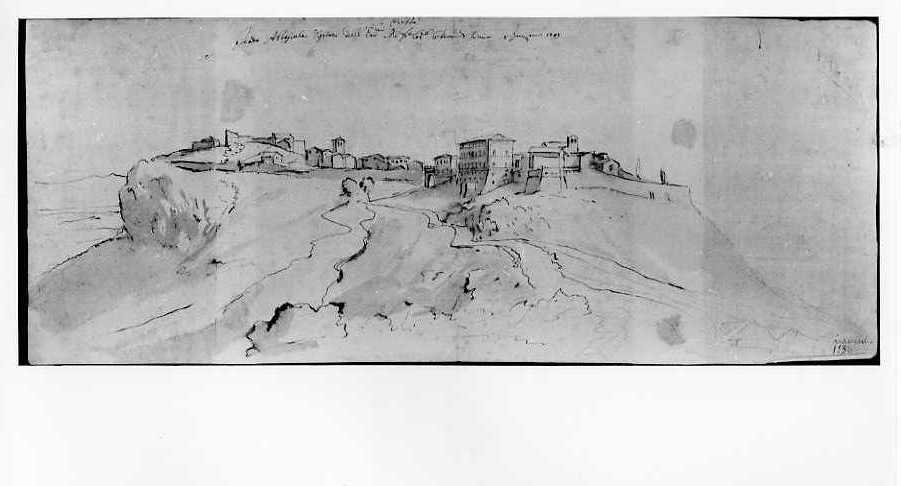 Sant' Oreste visto dal Soratte (disegno) di Vanvitelli Luigi (sec. XVIII)