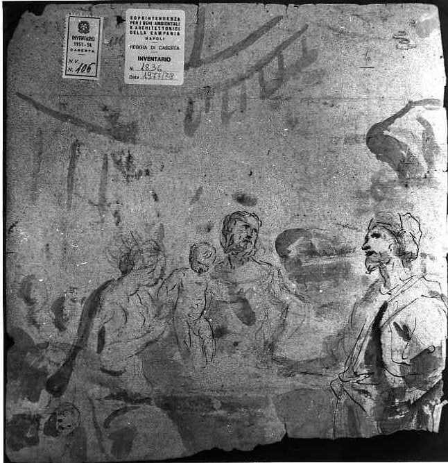 Adorazione dei Magi (disegno) di Diano Giacinto detto Pozzolano (terzo quarto sec. XVII)