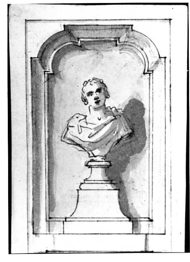 busto (disegno) di Vanvitelli Luigi (secondo quarto sec. XVIII)