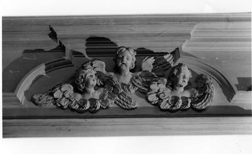 gloria di angeli (decorazione plastica) - bottega campana (seconda metà sec. XIX)