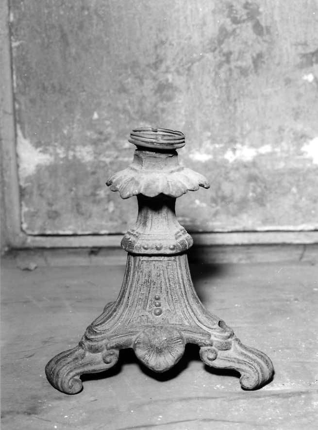 candelabro, frammento - bottega campana (fine/inizio secc. XIX/ XX)