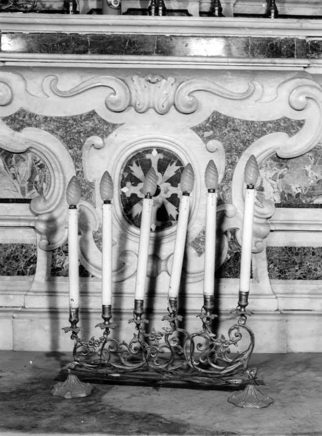 candelabro - bottega campana (fine/inizio secc. XIX/ XX)
