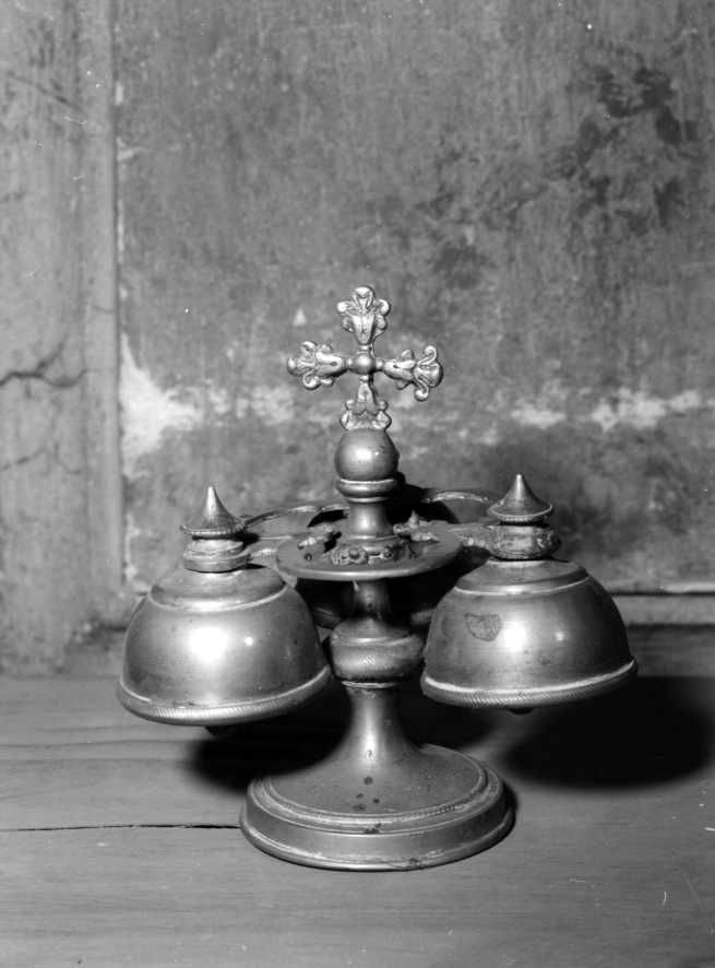 campanello d'altare multiplo - bottega campana (fine/inizio secc. XIX/ XX)