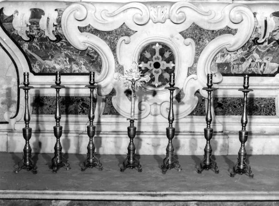 candelabro, serie - bottega campana (fine/inizio secc. XIX/ XX)