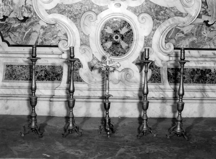 candelabro, serie - bottega campana (fine/inizio secc. XIX/ XX)