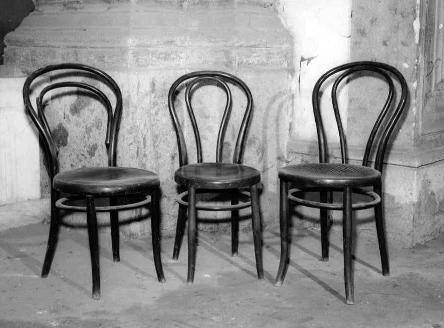 sedia, insieme - bottega campana (sec. XX)
