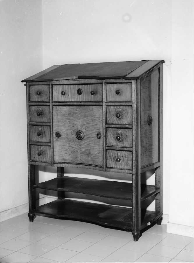 secrétaire - a ribalta - bottega campana (fine/inizio secc. XIX/ XX)