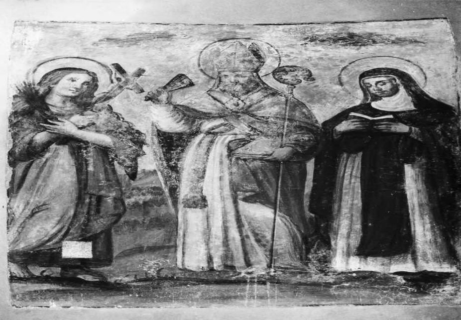 San Lazzaro, Santa Maddalena e Santa Brigida (dipinto) - ambito campano (fine/inizio secc. XVI/ XVII)