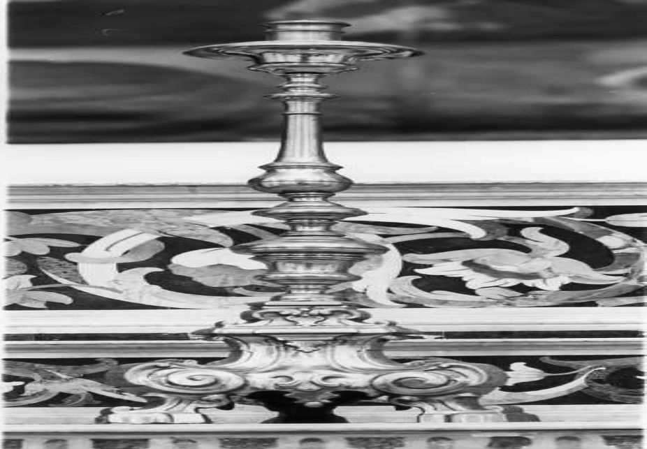 candeliere d'altare, serie - bottega napoletana (fine/inizio secc. XVII/ XVIII)