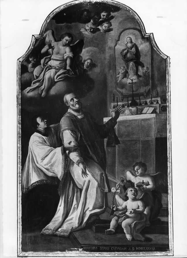 morte di Sant'Andrea Avellino (dipinto) di Ruggiero F (attribuito) (sec. XVIII)