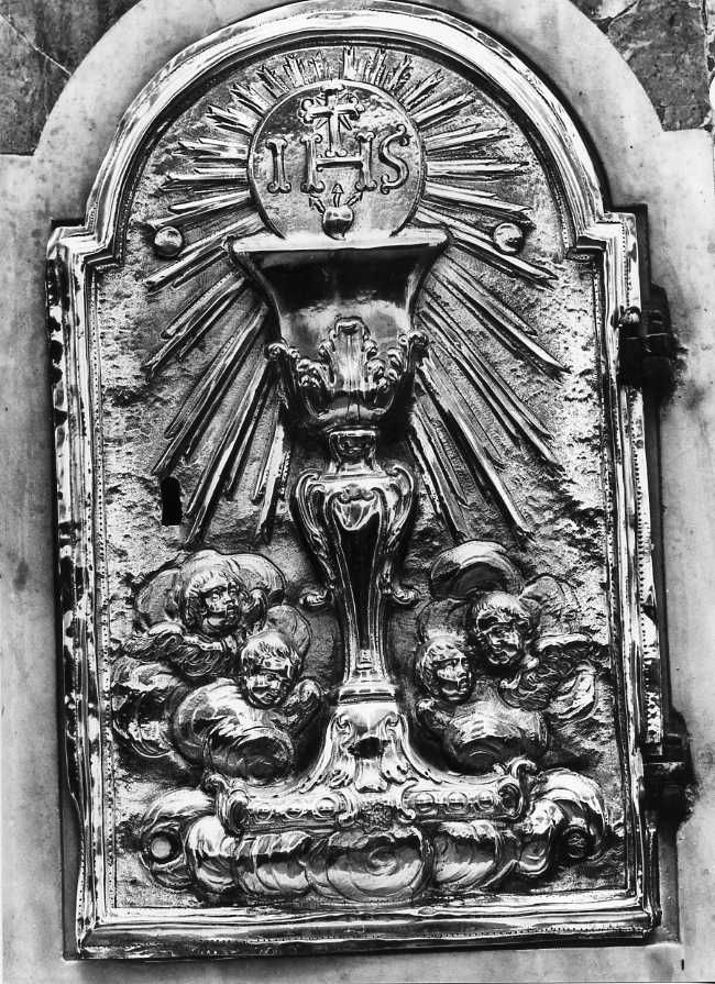 calice eucaristico (sportello di tabernacolo) - bottega napoletana (metà sec. XVIII)