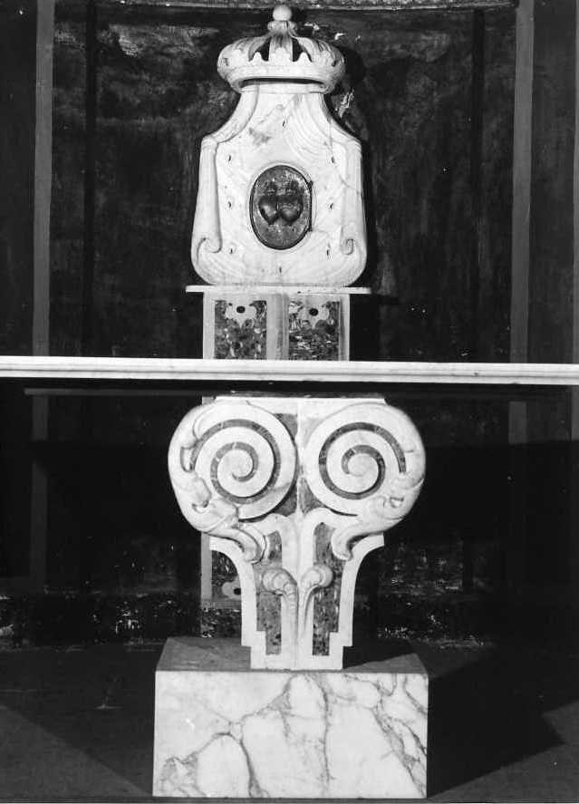 decorazione a intarsio, frammento - bottega campana (sec. XVIII)