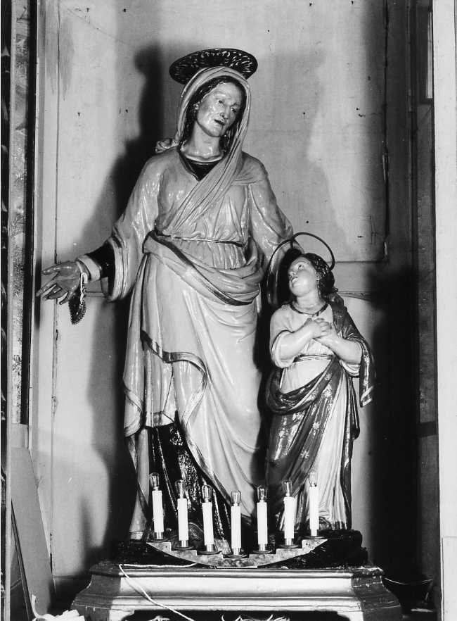 Maria Vergine bambina e Sant'Anna (gruppo scultoreo) - bottega campana (seconda metà sec. XIX)
