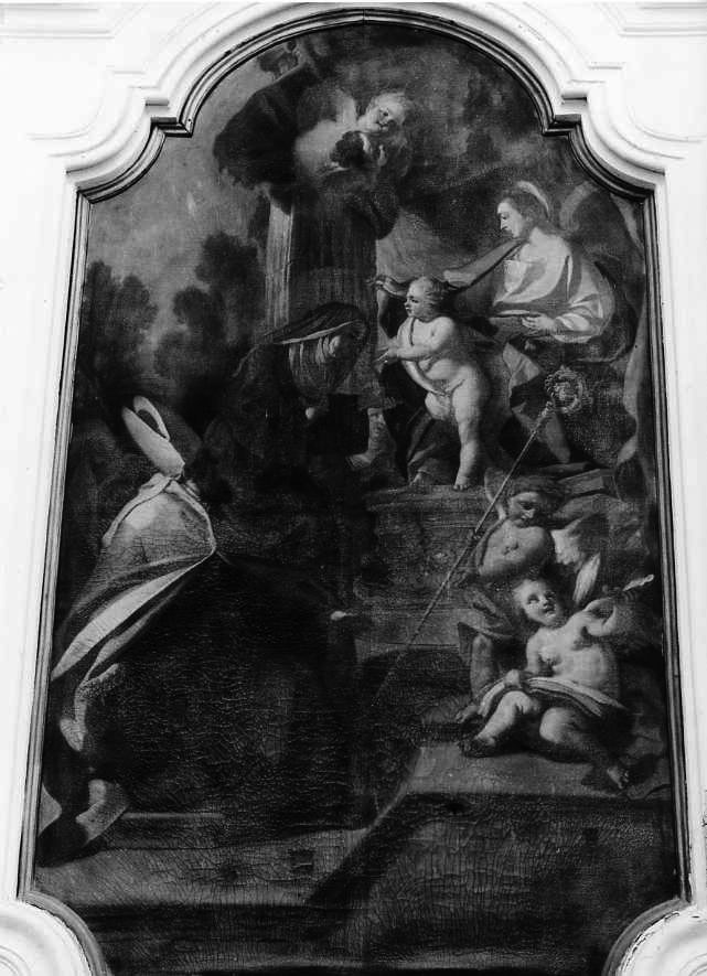 Madonna con Bambino, Sant'Agostino e Santa Monica (pala d'altare) - ambito napoletano (seconda metà sec. XVIII)