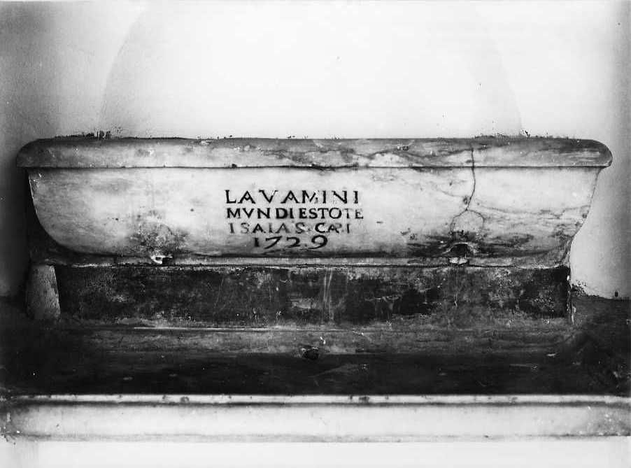 lavabo da sacrestia - bottega campana (sec. XVIII)