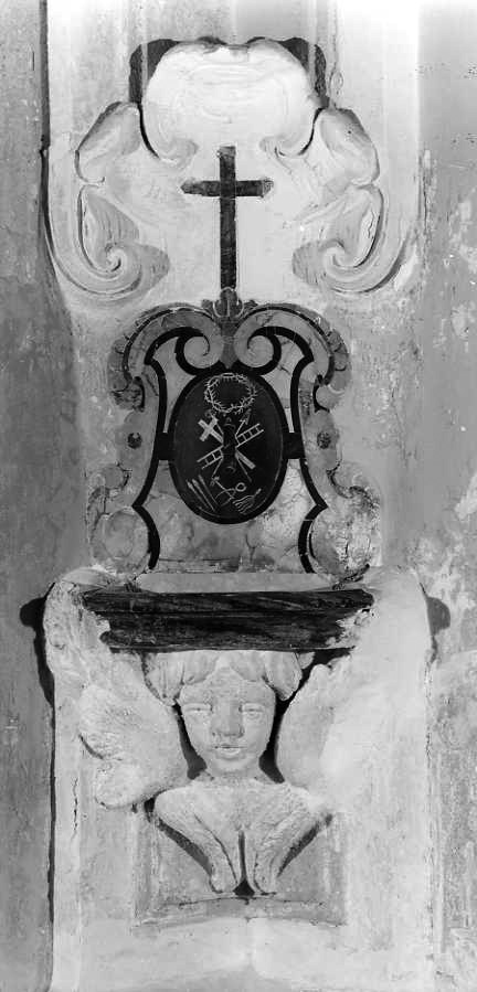 acquasantiera da parete - bottega campana (primo quarto sec. XVIII)