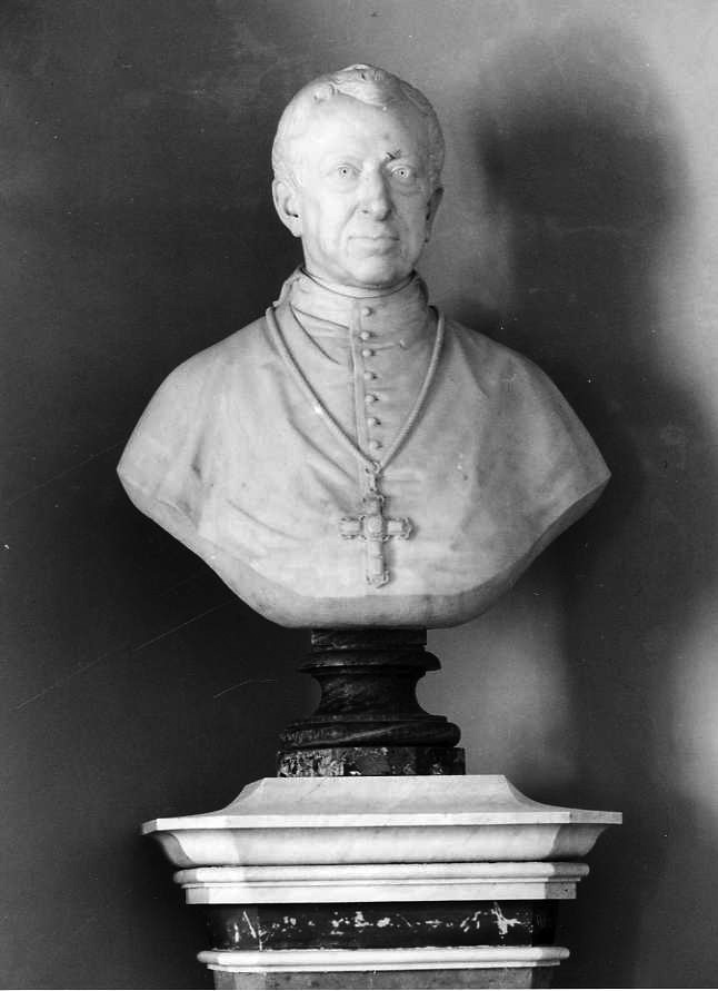 ritratto del cardinale Alfonso Capecelatro (busto) di Buccini Umberto, Buccini Onofrio (sec. XIX)