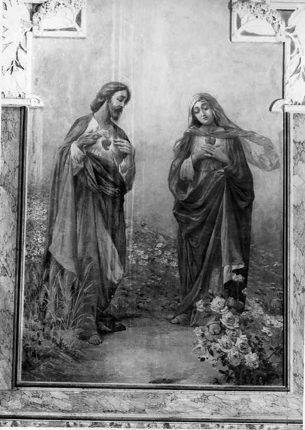 Sacro Cuore di Gesù e Maria (dipinto) - ambito campano (sec. XIX)