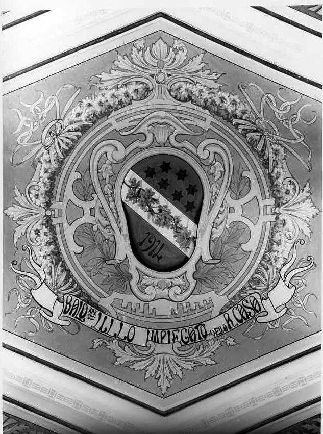 stemma gentilizio (decorazione pittorica) - ambito campano (sec. XX)