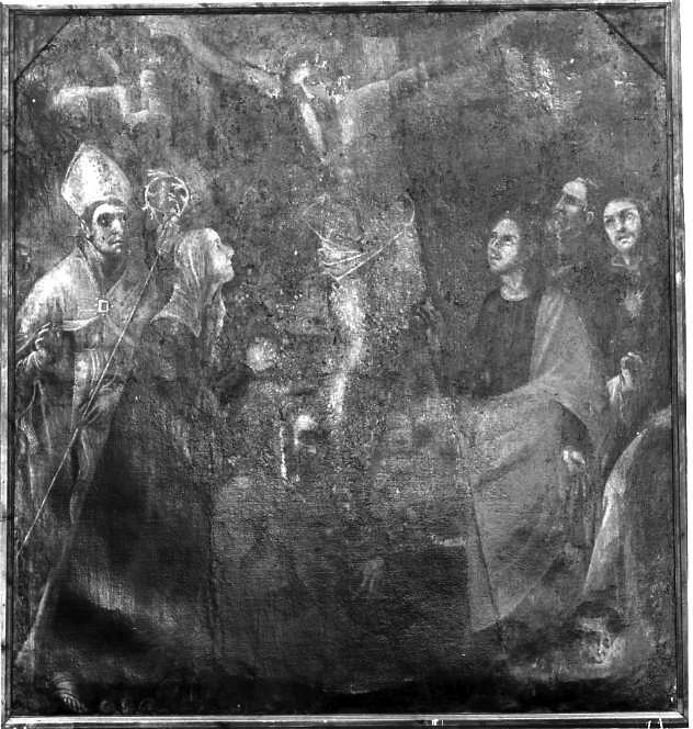 crocifissione di Cristo con la Madonna e santi (dipinto) - ambito campano (sec. XVIII)