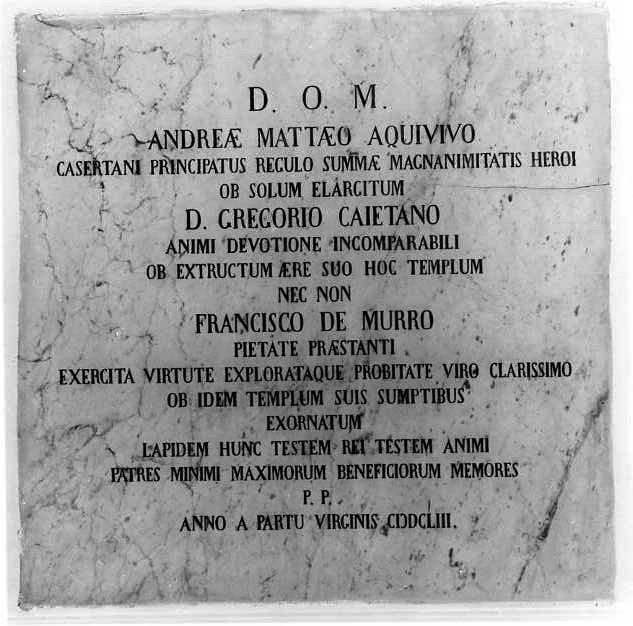 lapide commemorativa - bottega campana (sec. XVII)