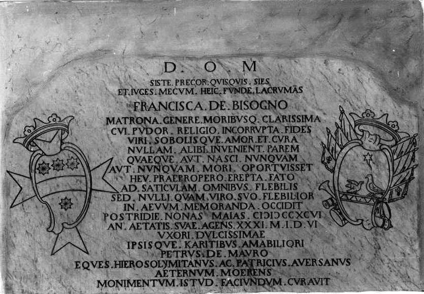 lapide commemorativa - bottega campana (seconda metà sec. XVIII)