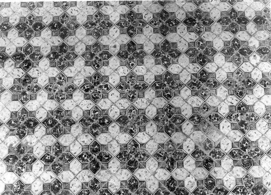 pavimento a mattonelle - bottega campana (sec. XVIII)