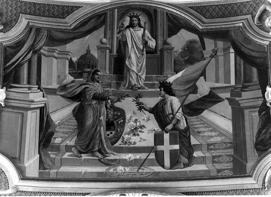 Cristo benedicente (dipinto) di Iodice Raffaele (prima metà sec. XX)