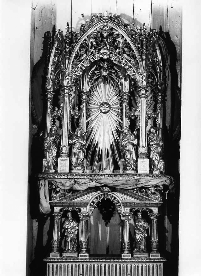 tronetto per esposizione eucaristica - bottega campana (seconda metà sec. XIX)