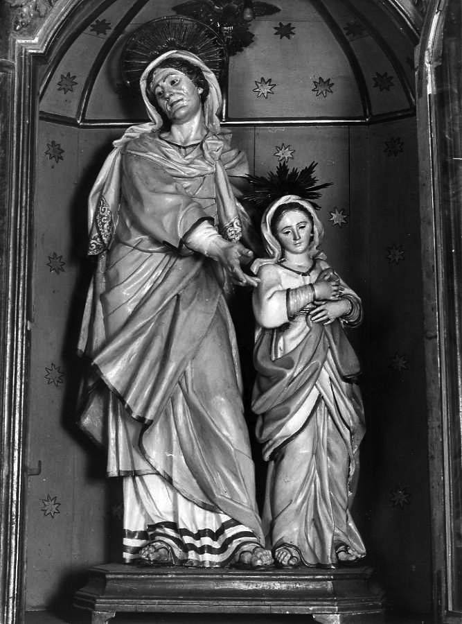 Maria Vergine bambina e Sant'Anna (statua) - bottega campana (prima metà sec. XIX)