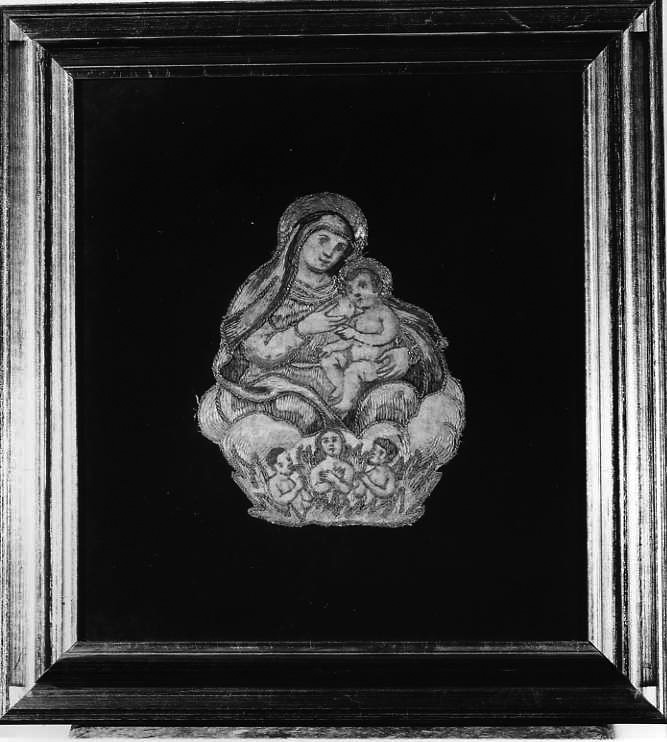 Madonna del Latte (decorazione a ricamo) - manifattura campana (fine/inizio secc. XVII/ XVIII)