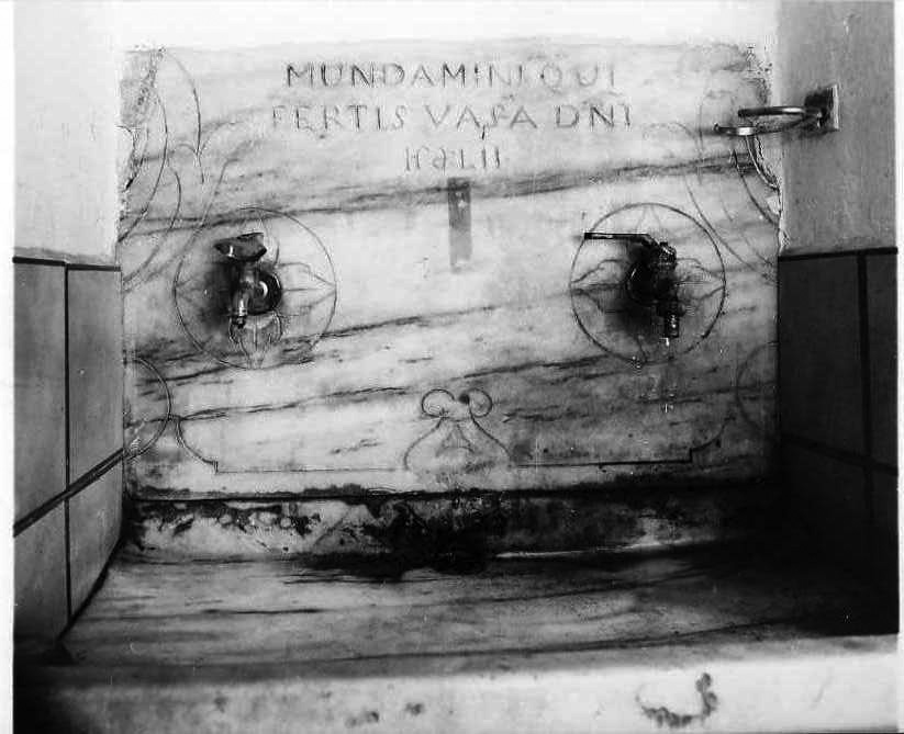 lavabo - a parete - bottega napoletana (sec. XVIII)