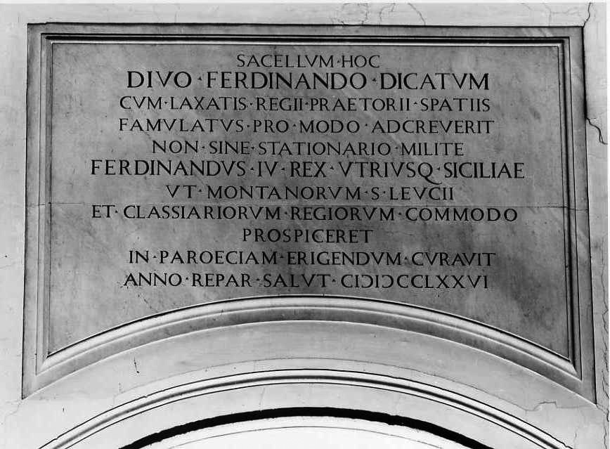 lapide - bottega campana (sec. XVIII)