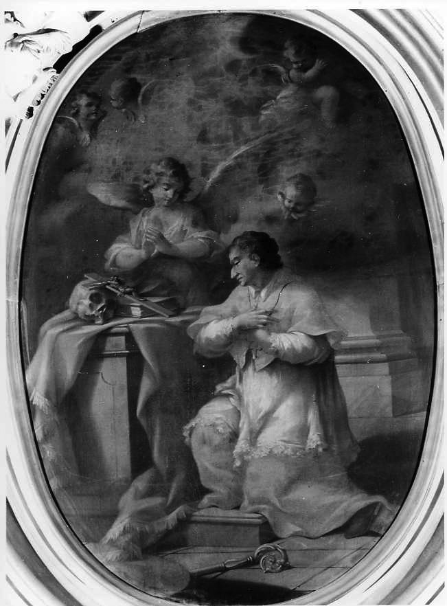 San Carlo Borromeo (dipinto) di Brunelli Carlo (sec. XVIII)