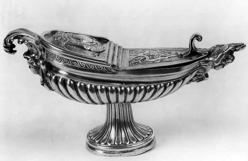 navicella portaincenso - bottega napoletana (sec. XIX)